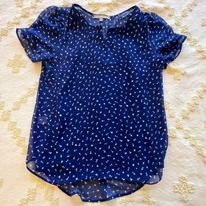 Daniel Rainn women’s Sheer blouse with Camisole. Royal Blue. Size Medium.